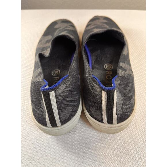Rothy's The Original Black & Gray Camo Fabric Slip On Loafer Shoes Womens US 9 - Picture 4 of 7